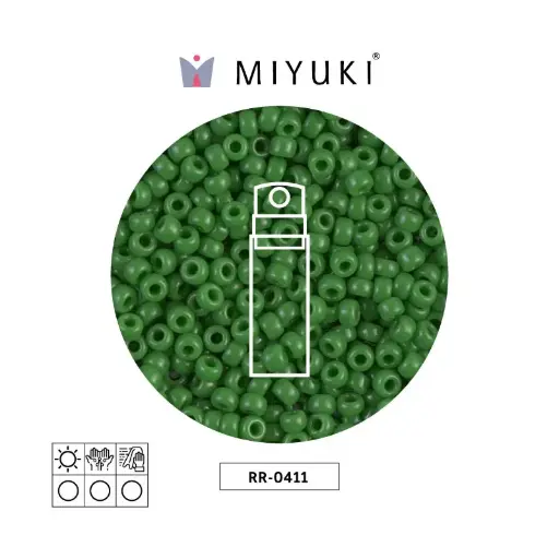 [23046] Mostacilla Miyuki rocalla 8/0 RR0411 opaco verde x 10g