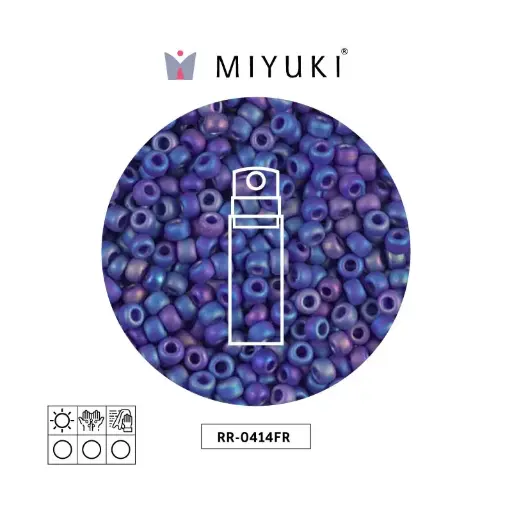 [23147] Mostacilla Miyuki rocalla 8/0 RR0414FR mate opaco azul AB x 10g