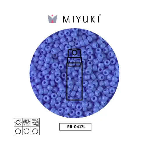 [23245] Mostacilla Miyuki rocalla 8/0 RR0417L opaque royal cobalt AB x 10g