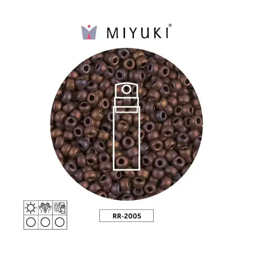 [22891] Mostacilla Miyuki rocalla 8/0 RR2005 matte metallic dark raspberry AB x 10g