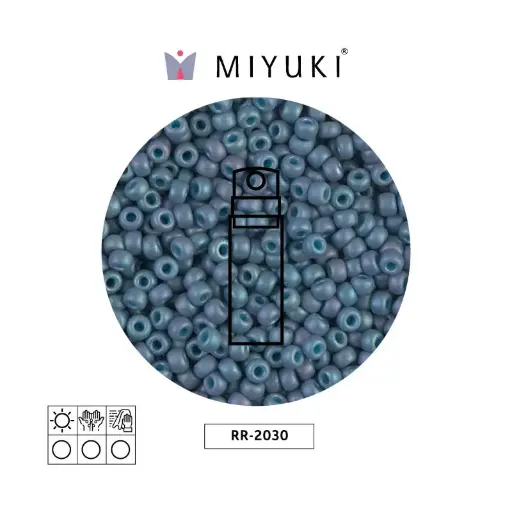 [23045] Mostacilla Miyuki rocalla 8/0 RR2030 metallic steel blue satin x 10g