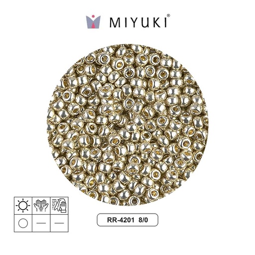 [19169] Mostacilla Miyuki rocalla 8/0 RR4201  galvanized silver x 250g