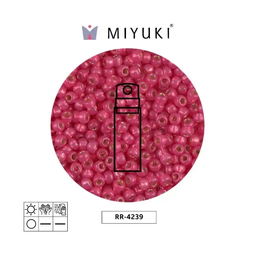 [23247] Mostacilla Miyuki rocalla 8/0 RR4239 hibiscus ilver lined alabaster duracc x 10g