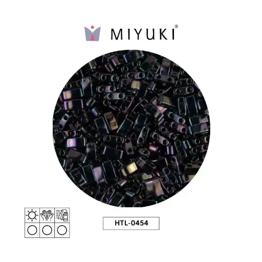 [03436] Miyuki half tila 5x2.3x1.9mm HTL0454 metalizado oscuro plum iris x 250G