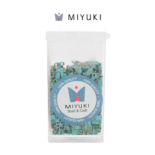 [19235] Miyuki half tila HTL4514 opaco azul turquesa azul picasso x 10g