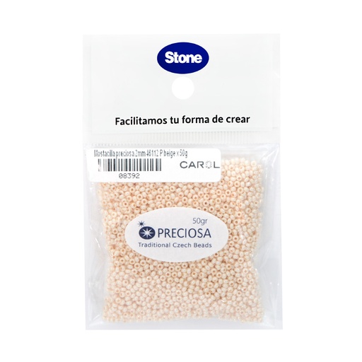 [08392] Mostacilla checa preciosa 10/0 2mm 46112 P beige x 50g