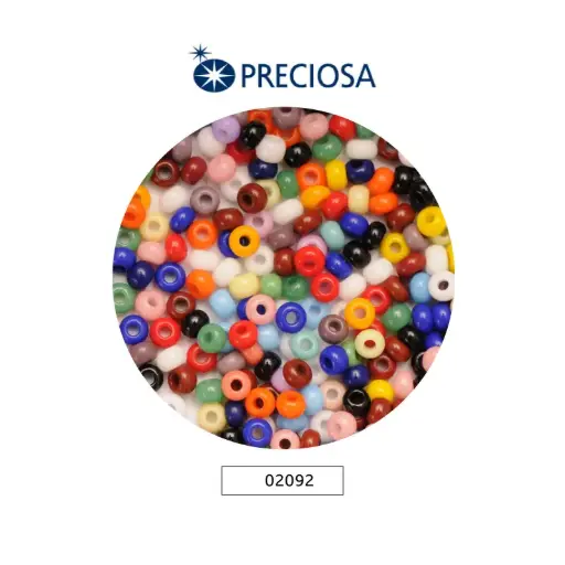 [02092] Mostacilla checa preciosa 10/0 2mm 00001 tuti fruti x 500g