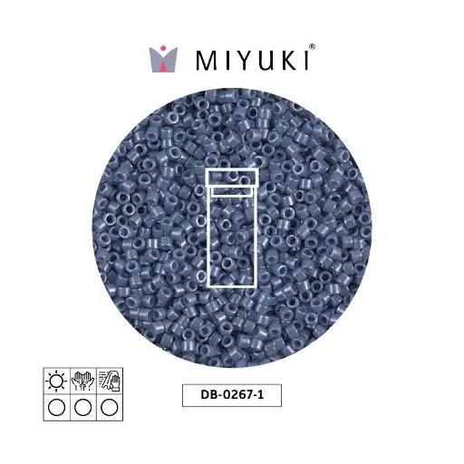 [03081] Miyuki delica 11/0 DB0267-1 opaco blueberry brillo x 3g