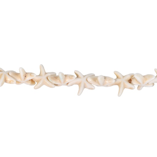 Sarta estrella de mar fosil 15mm x 35 unds