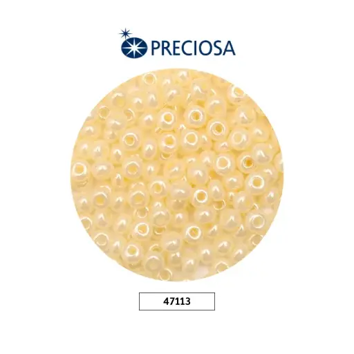 [01914] Mostacilla checa preciosa 6/0 4mm 47113 beige claro perlado x 500g