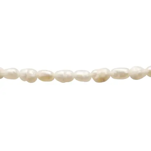 Perla biwa rice 3x4mm x 35cms (73 unds aprox)