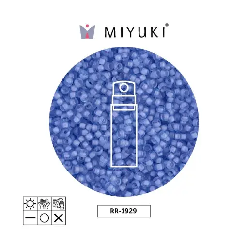 [06782] Mostacilla Miyuki rocalla 11/0 RR1929 frosted pale bluelined comflower x 10 g