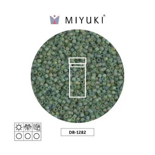 [29891] Miyuki delica 11/0 DB1282 mate transparente verde AB x 3g