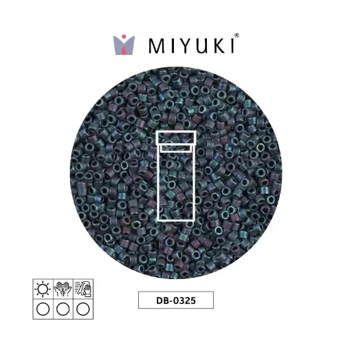 [15392] Miyuki delica 11/0 DB0325 matt metal blue AB x 3g