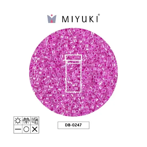 [17416] Miyuki delica 11/0 DB0247 forrado fucsia x 3g