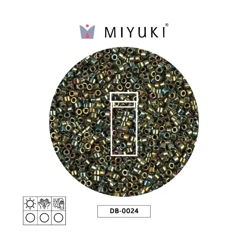 [22399] Miyuki delica 11/0 DB0024 metalizado verde AB x 3g