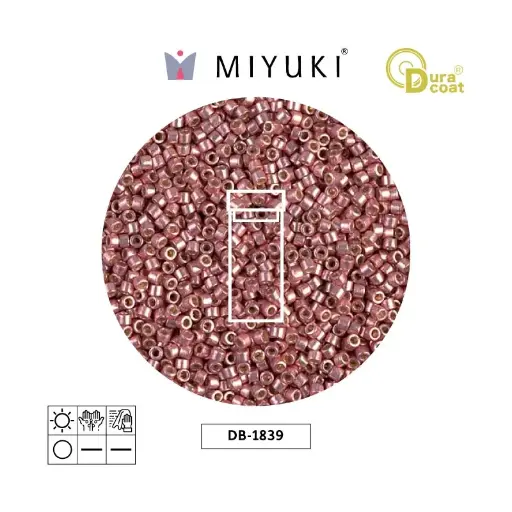 [18283] Miyuki delica 11/0 DB1839 galvanizado oscuro coral duacoat x 3g