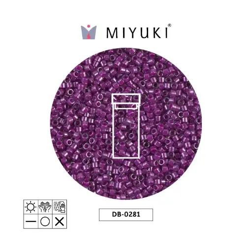 [30830] Miyuki delica 11/0 DB0281 fucsia forrado cristal lusterr x 3g