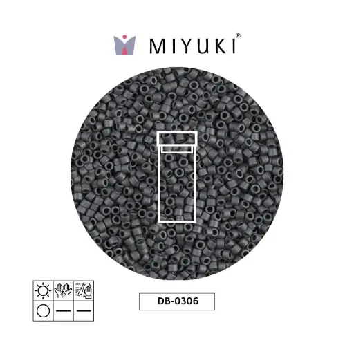 [31489] Miyuki delica 11/0 DB0306 mate metalizado slate x 3g