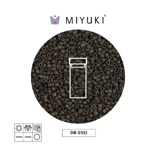 [22538] Miyuki delica 11/0 DB0311 mate metalizado oscuro verde x 3g