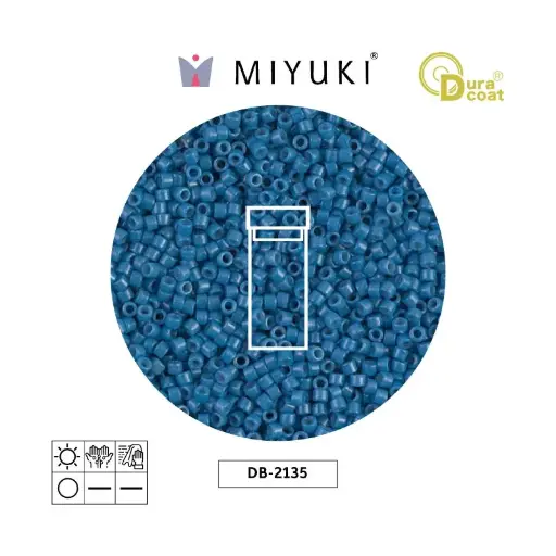 [18139] Miyuki delica 11/0 DB2135 opaco juniper azul x 3g