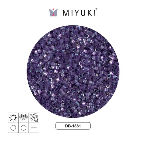[10438] Miyuki delica 11/0 DB1881 color lined dark orchid AB x 50g