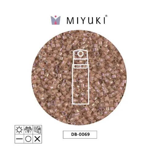 [10862] Miyuki delica 11/0 DB0069 blush lined crystal AB x 10gr