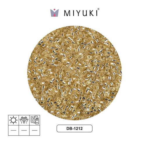 [20719] Miyuki delica 11/0 DB1212 silver line light traw x 50g