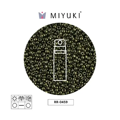 [23722] Mostacilla Miyuki rocalla 11/0 RR0459 metalizado verde x 10g