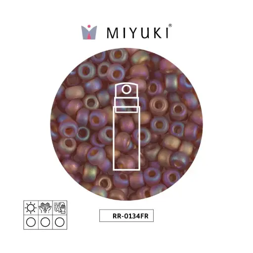 [14022] Mostacilla Miyuki rocalla 6/0 RR0134FR matte transparent dark topaz AB x 10g