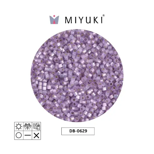 [15368] Miyuki delica 11/0 DB0629 lilac silver lined alabaster x 50g