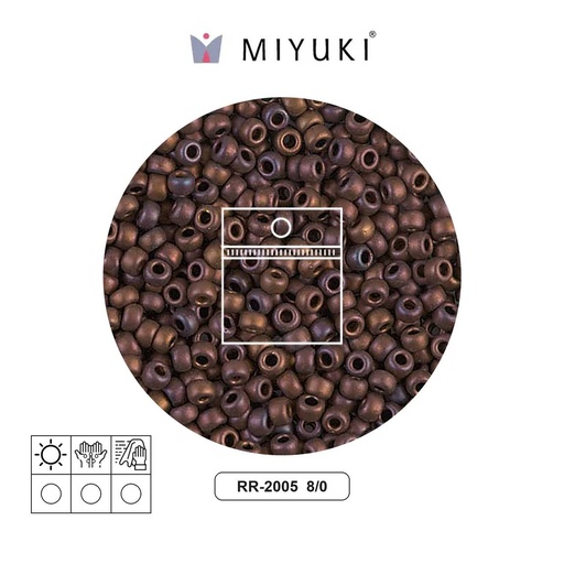 [15379] Mostacilla Miyuki rocalla 8/0 RR2005 matte metallic dark raspberry x 10g