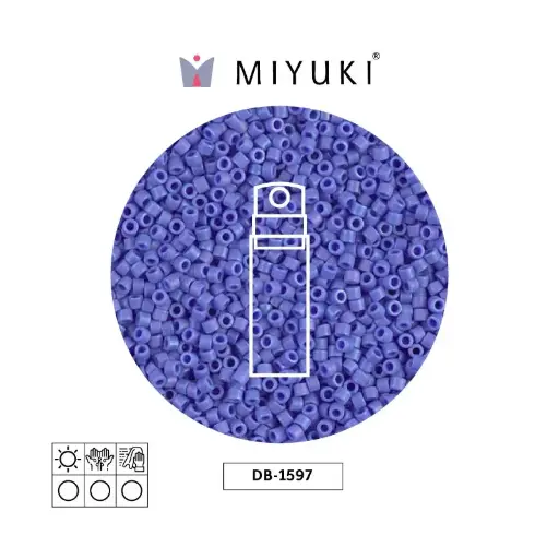 [02638] Miyuki delica 11/0 DB1597 matte opaque cyan blue AB x 10g