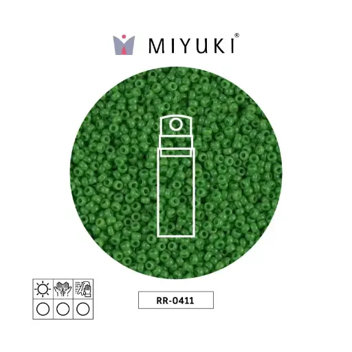 [20001] Mostacilla Miyuki rocalla 15/0 RR0411 opaco verde x 10g