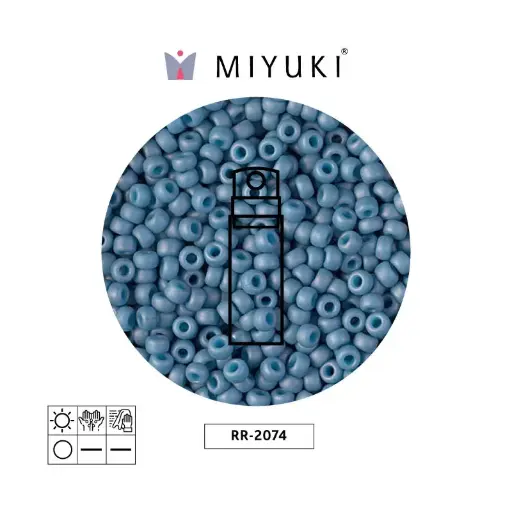 [12889] Mostacilla Miyuki rocalla 8/0 RR2074 opaque pale denim satin x 10g