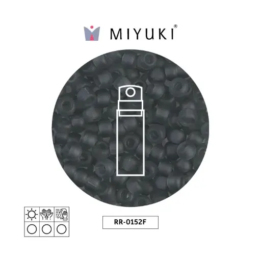 [13013] Mostacilla Miyuki rocalla 6/0 RR0152F matte transparent grey x 10g