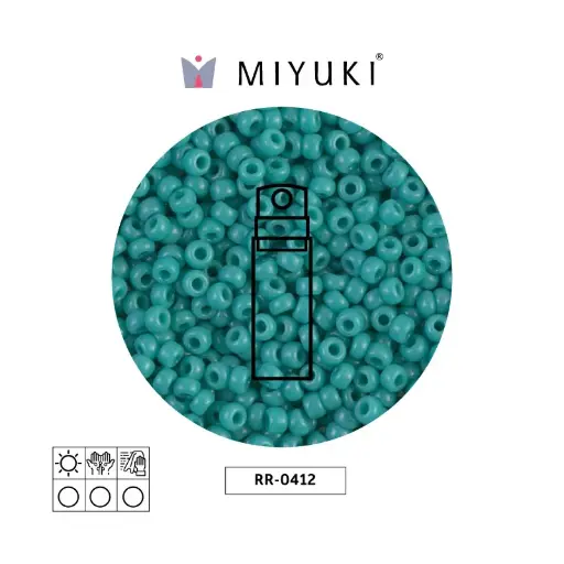 [11017] Mostacilla Miyuki rocalla 8/0 RR0412 matte metallic turquoise x 10g