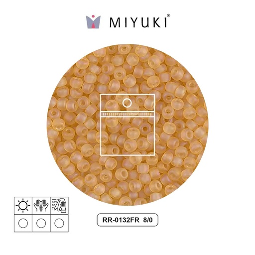 [09124] Mostacilla Miyuki rocalla 8/0 RR0132FR matte transparent light topaz AB x 10g