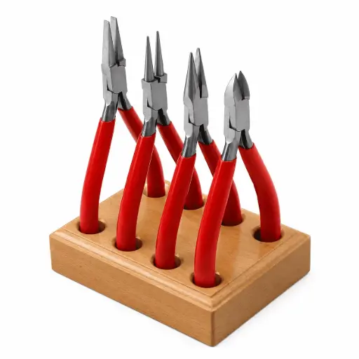 [04604] Lap Joint Pliers 4 Pcs Set with Wooden Stant KIT-209