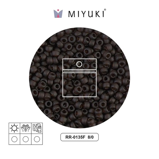 [11016] Mostacilla Miyuki rocalla 8/0 RR0135F matte transparent root beer x 10g