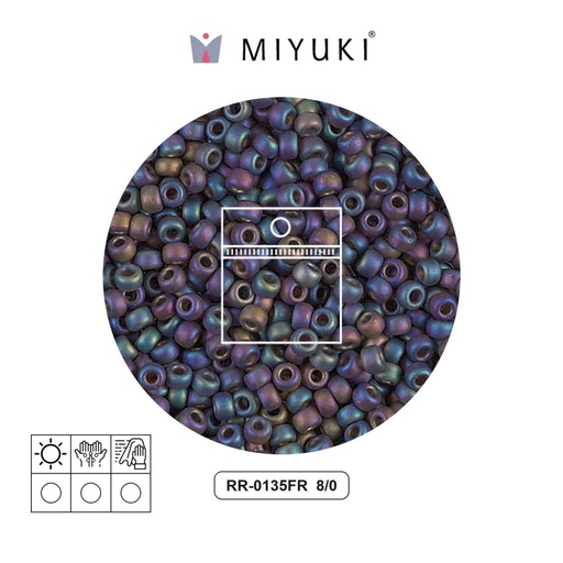 [16584] Mostacilla Miyuki rocalla 8/0 RR0135FR matte transparent root beer AB x 10g