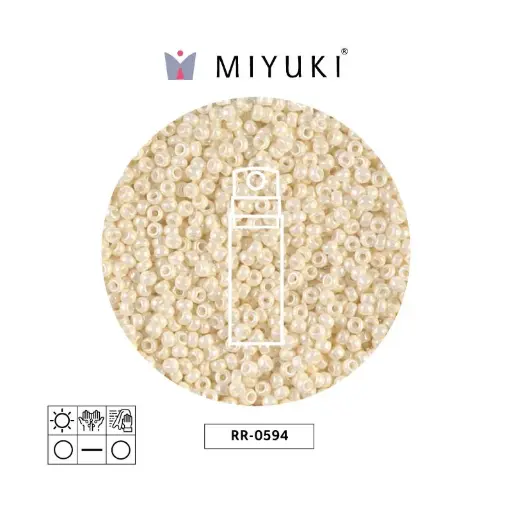 [17929] Mostacilla Miyuki rocalla 15/0 RR0594 cream ceylon x 10g