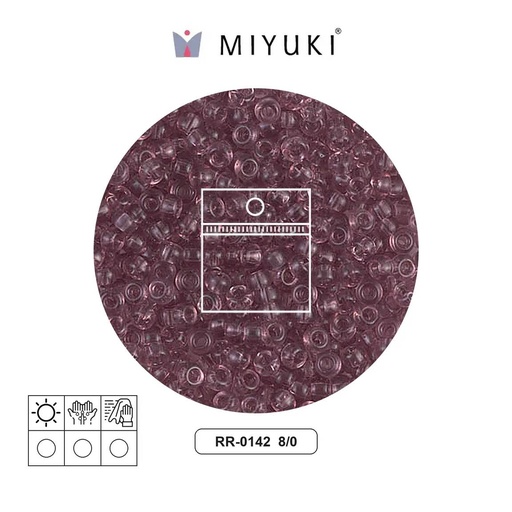 [12887] Mostacilla Miyuki rocalla 8/0 RR0142 matte smoky amethyst x 10g