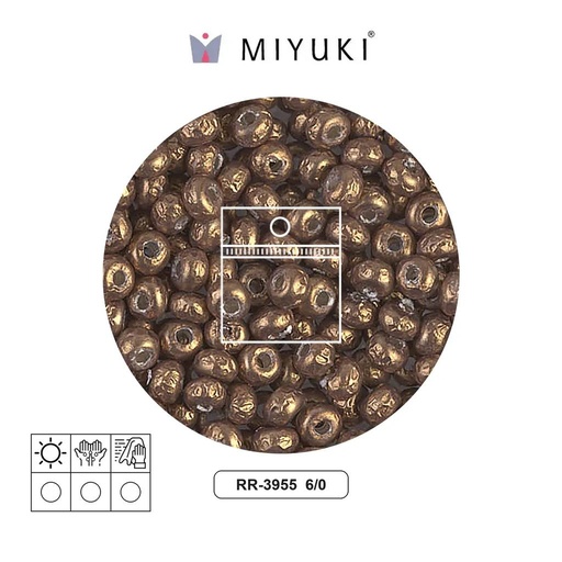 [10326] Mostacilla Miyuki rocalla 6/0 RR3955 antique brass x 10g