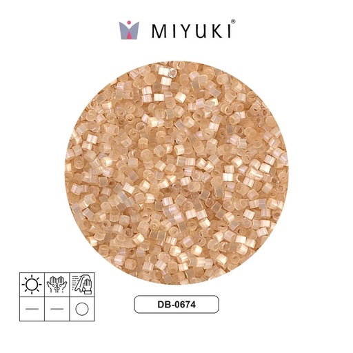 [07295] Miyuki delica 11/0 DB0674 crema sedoso satinado x 50g