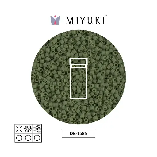 [10119] Miyuki delica 11/0 DB1585 mate opaco verde x 3g
