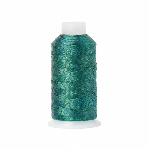 [15447] Hilo poliester metalizado 15 hilos J-2083 blue zircon matizado x rollo 150m