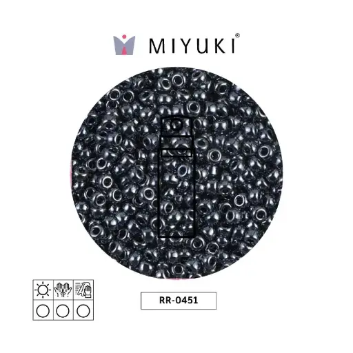 [13266] Mostacilla Miyuki rocalla 8/0 RR0451 gunmetal x 10g