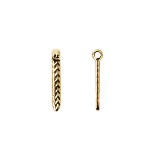 [31631] Pendiente plastimetal S-1891 5x38mm DI:3.8mm dorado x 12 und