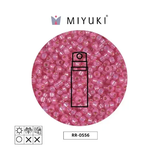 [15452] Mostacilla Miyuki rocalla 8/0 RR0556 rose silver lined alabaster x 10g